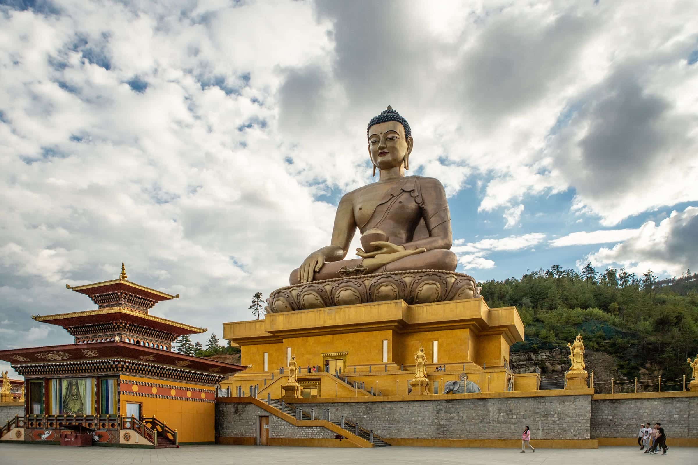 View from the Kuenselphodrang Nature Park grounds