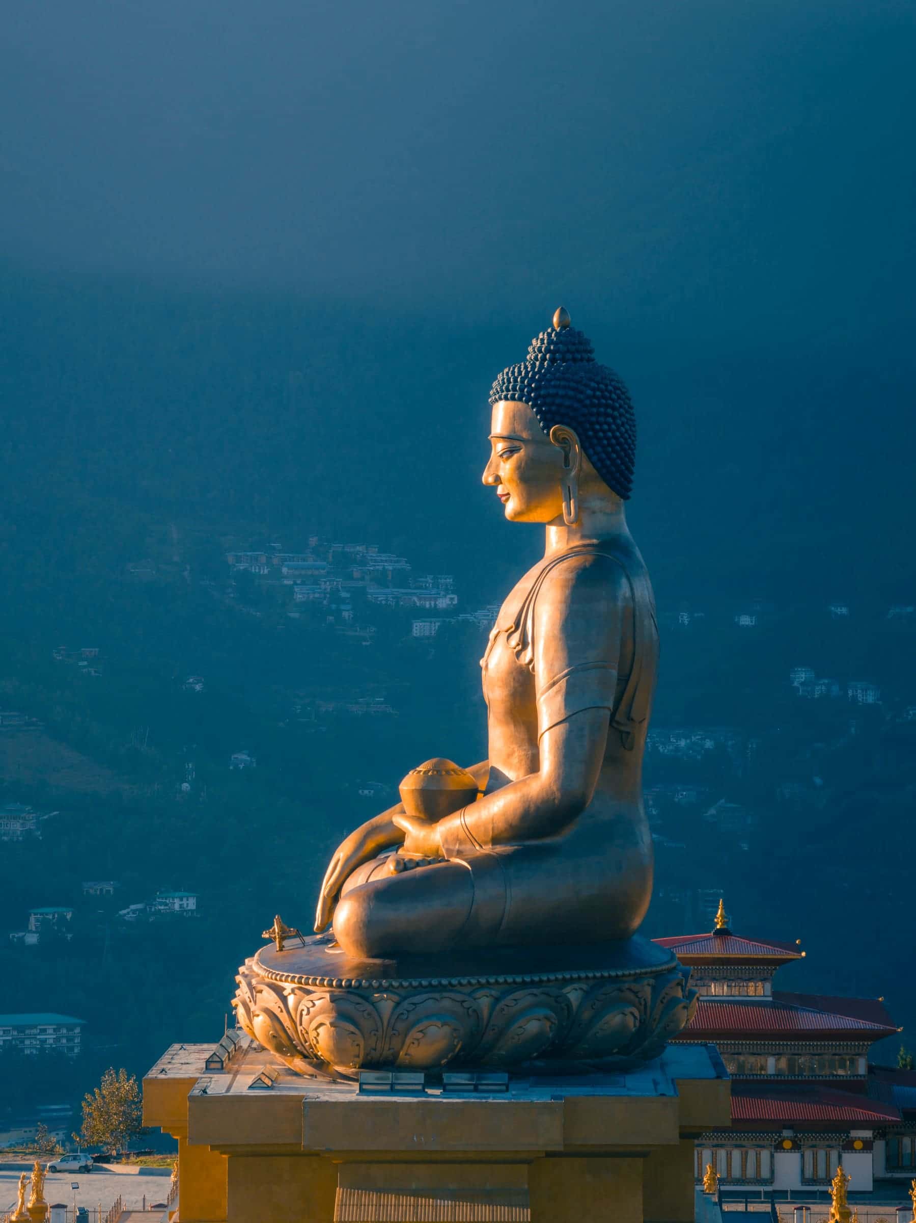 Buddha Dordenma in Bhumisparsha Mudra